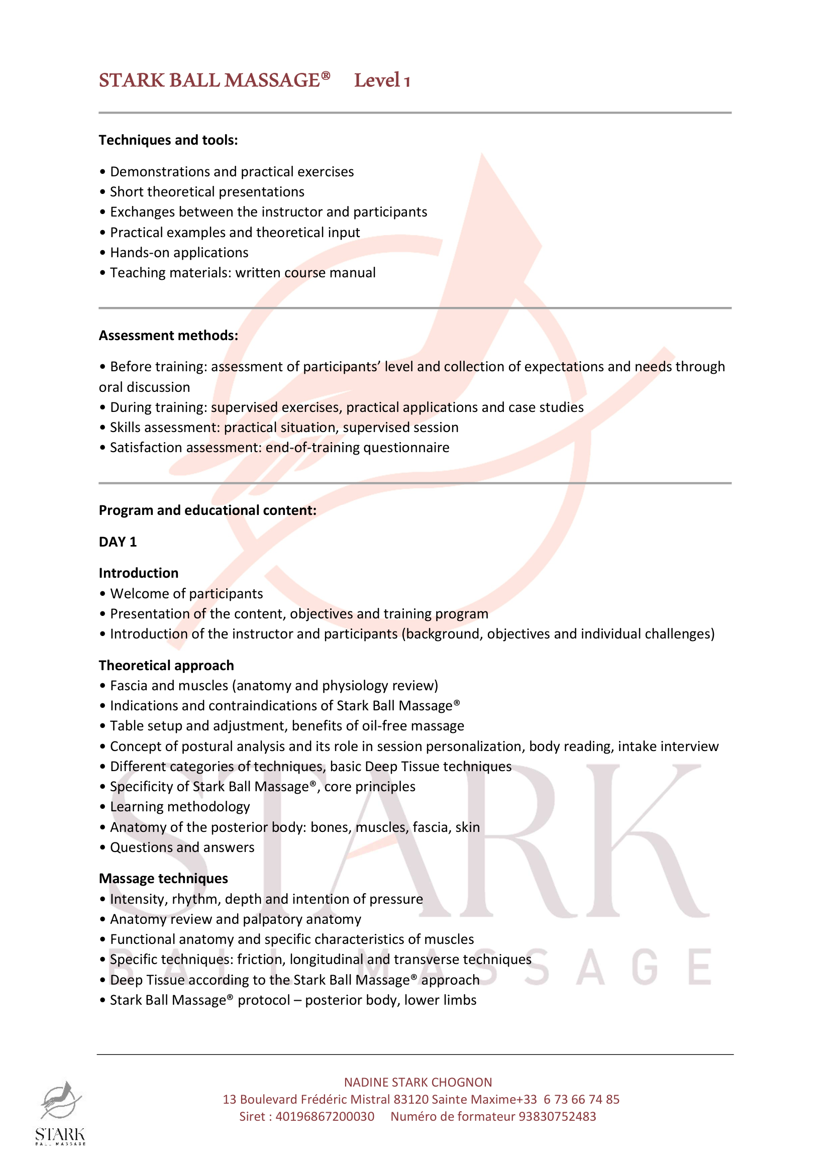 Training Program Page 2